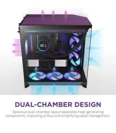 Case|NZXT|ATX/micro ATX/Mini-ITX/EATX|Black|Midi Tower|PC|CM-H92FB-R1