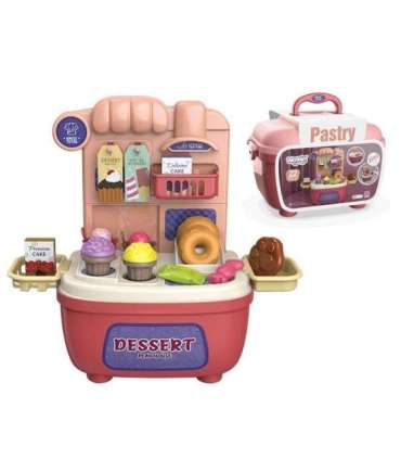 WOOPIE Cukiernia Lodziarnia 2w1 Sklep Walizka 22 el.