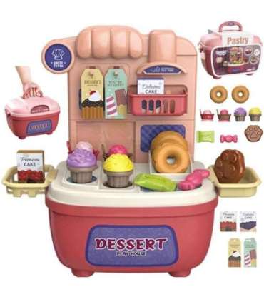 WOOPIE Cukiernia Lodziarnia 2w1 Sklep Walizka 22 el.