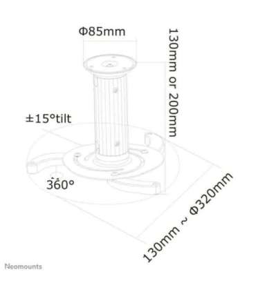 PROJECTOR ACC CEILING MOUNT/BEAMER-C80WHITE NEOMOUNTS