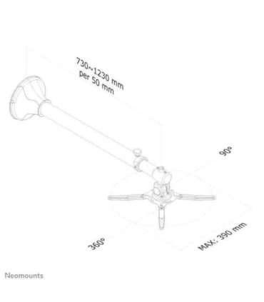 PROJECTOR ACC WALL MOUNT/BEAMER-W100SILVER NEOMOUNTS