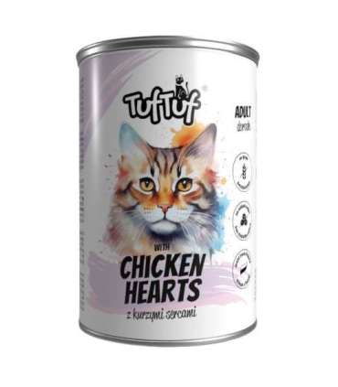 TUF TUF Meatloaf with chicken hearts - wet cat food - 400g