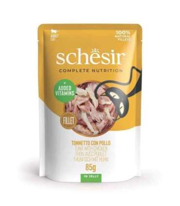 SCHESIR in jelly Tuna with chicken - wet cat food - 85 g