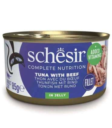 SCHESIR Tuna with beef in jelly - wet cat food - 85g