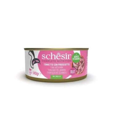 SCHESIR Tuna with ham in broth - wet cat food - 140g