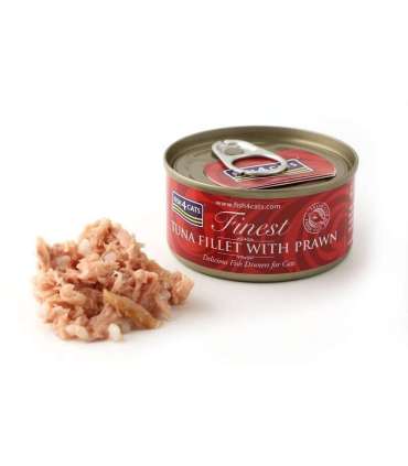 FISH4CATS Tuna fillet with prawn - wet cat food - 70g