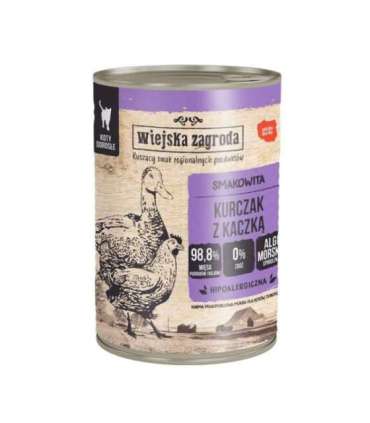 WIEJSKA ZAGRODA Chicken with duck - wet cat food - 400g
