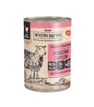 WIEJSKA ZAGRODA Lamb with krill - wet cat food - 400g