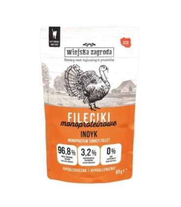 WIEJSKA ZAGRODA Monoprotein Turkey Fillets – Wet food for cats – 85 g
