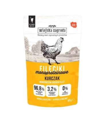 WIEJSKA ZAGRODA Chicken Monoprotein Fillets – wet food for cats – 85g