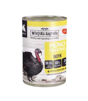 WIEJSKA ZAGRODA Monoprotein Turkey - wet food for kittens - 400g