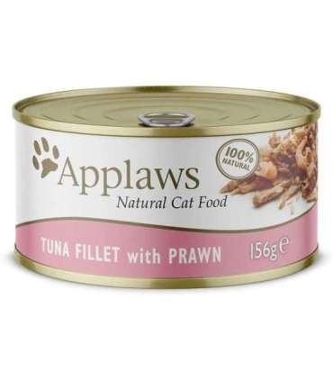 APPLAWS Natural Cat Food Tuna fillet with prawn - wet cat food - 156g