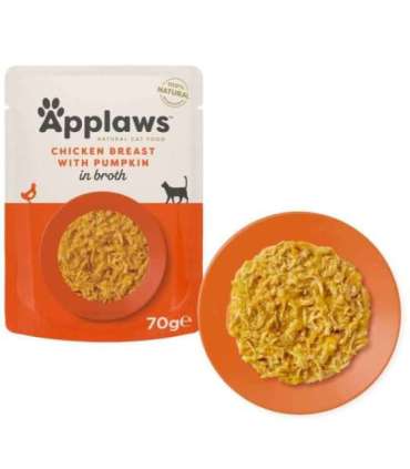 APPLAWS Chicken breast with pumpkin in broth - wet cat food - 70g