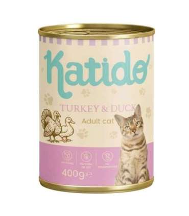 KATIDO Indyk z Kaczką mokra karma dla kota 400g