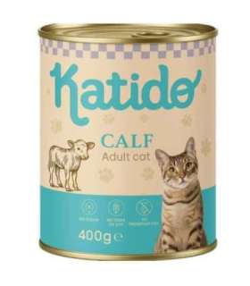 KATIDO Cielęcina z Królikiem mokra karma dla kota 400g