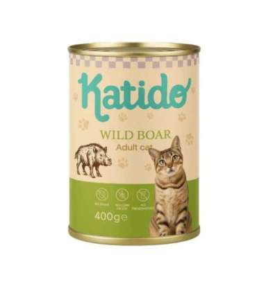 KATIDO Dzik mokra karma dla kota 400g