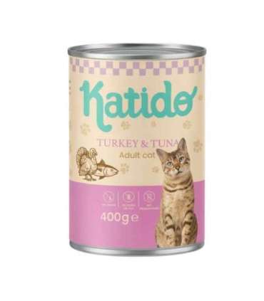 KATIDO Indyk i Tuńczyk mokra karma dla kota 400g