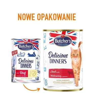 BUTCHER'S Delicious Dinners Pieces of beef in jelly - wet cat food - 400g