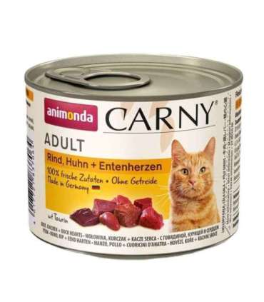 ANIMONDA Carny Adult Beef, chicken and duck hearts - wet cat food - 200g