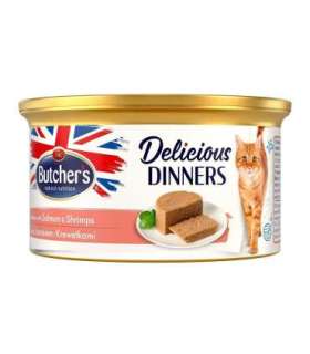 BUTCHER'S Delicious Dinners Salmon and shrimp - wet cat food - 85 g