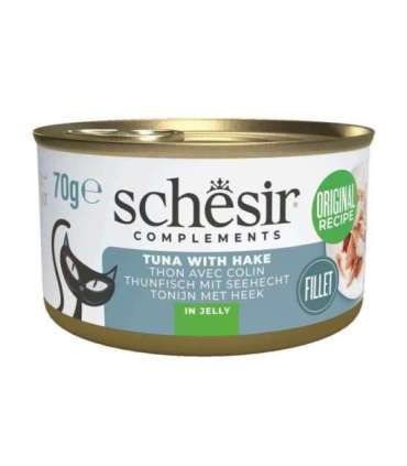 SCHESIR Complements Tuna with hake in jelly - wet cat food - 70g