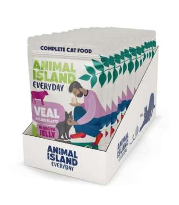 ANIMAL ISLAND Everyday Jelly Veal - wet cat food - 12 x 85g