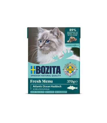 BOZITA Haddock in Jelly – Wet Cat Food – 370 g