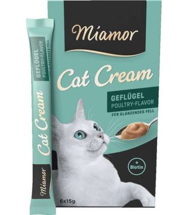 MIAMOR Cat Cream Poultry - cat treats - 6x15g