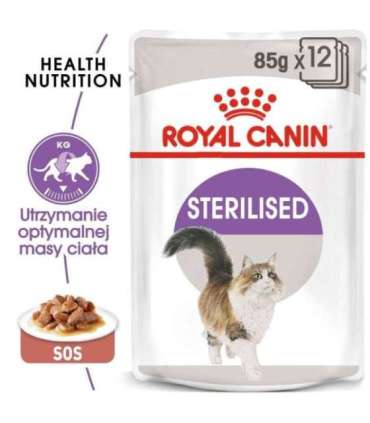 ROYAL CANIN FHN Sterilised in sauce - wet food for adult cats - 12x85g