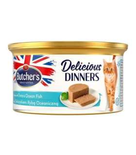 BUTCHER'S CLASSIC DELICIOUS DINNERS Wet cat food Mousse Tuna and marine fish 85 g