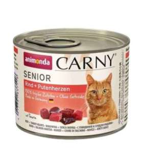 ANIMONDA Carny Senior Beef and turkey hearts - wet cat food - 200g