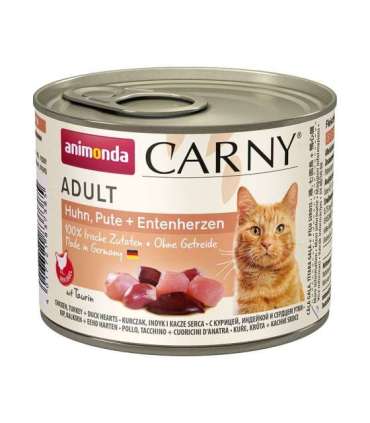 ANIMONDA Carny Adult Chicken, turkey and duck hearts - wet cat food - 200g