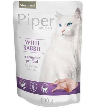 DOLINA NOTECI Piper Animals Sterilised  Rabbit - wet cat food - 100 g