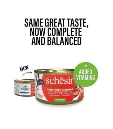 SCHESIR in jelly Tuna with shrimps - wet cat food - 85 g