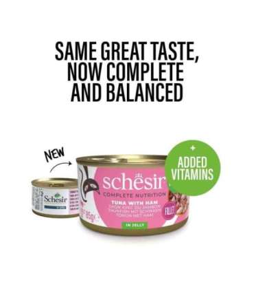 SCHESIR in jelly Tuna with ham - wet cat food - 85 g