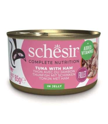 SCHESIR in jelly Tuna with ham - wet cat food - 85 g