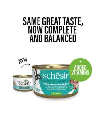 SCHESIR in jelly Tuna with sea bream - wet cat food - 85 g