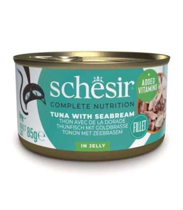 SCHESIR in jelly Tuna with sea bream - wet cat food - 85 g