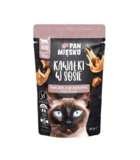 PAN MIĘSKO Pieces in sauce Chicken with quail - wet cat food - 85g
