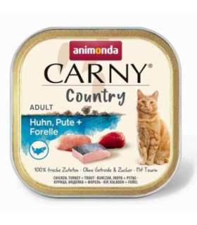 ANIMONDA Carny Country Chicken, Turkey + Trout - wet cat food - 100 g