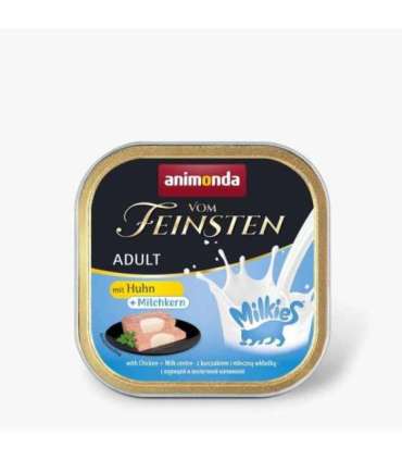 ANIMONDA Vom Feinsten Adult Milkies with Chicken and Milky Filling - Wet Food for Cats - 100g
