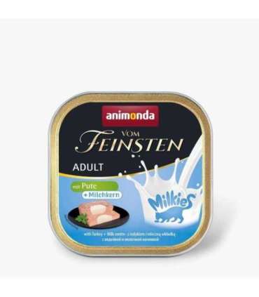 ANIMONDA Vom Feinsten Adult Milkies with Turkey and Milky Filling - Wet Cat Food - 100g