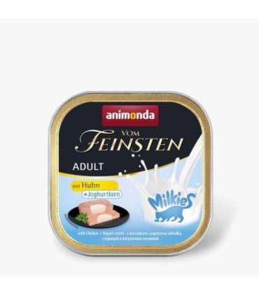 ANIMONDA Vom Feinsten Adult Milkies with Chicken and Yogurt Filling - Wet Cat Food - 100g