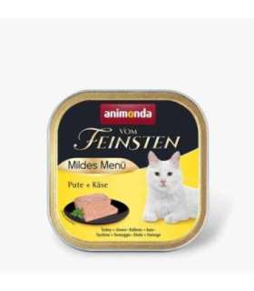 ANIMONDA Vom Feinsten Adult Mildes Menu Turkey with cheese - wet cat food - 100g
