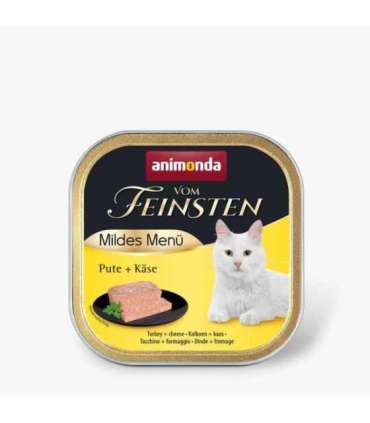 ANIMONDA Vom Feinsten Adult Mildes Menu Turkey with cheese - wet cat food - 100g