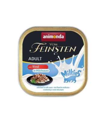 ANIMONDA Vom Feinsten Adult Milkies with Beef in Milk Sauce - Wet Cat Food - 100g