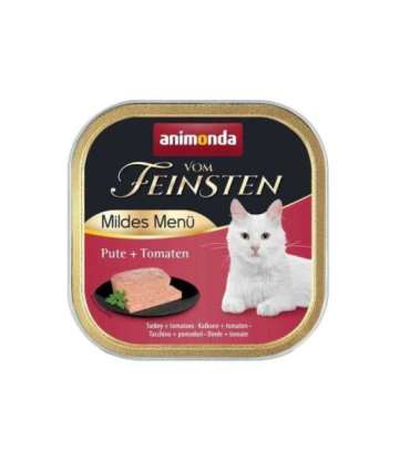 ANIMONDA Vom Feinsten Adult Mildes Menü Turkey with tomatoes - wet cat food - 100g
