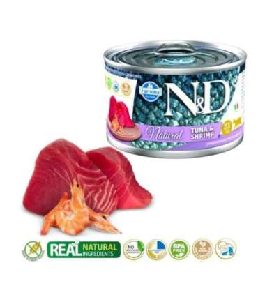 FARMINA N&D Cat Natural Tuna&Shrimp- wet cat food - 140 g