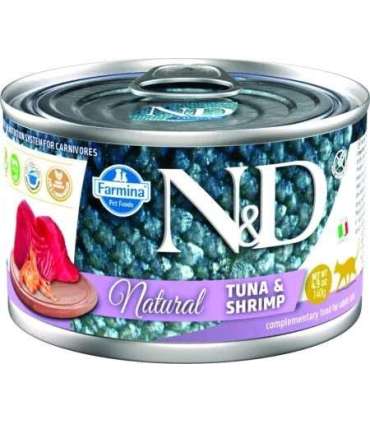 FARMINA N&D Cat Natural Tuna&Shrimp- wet cat food - 140 g