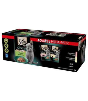 SHEBA Kitten Selection of Flavors in Sauce - wet cat food - 40x85 g